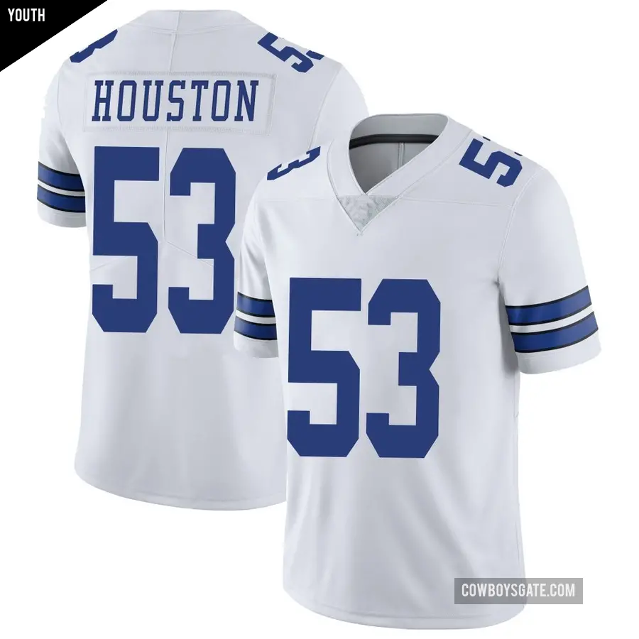 Youth Dallas Cowboys ＃53 James Houston White Limited Vapor Untouchable Jersey