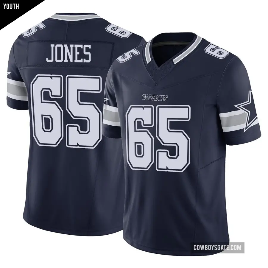 Youth Dallas Cowboys ＃65 Rob Jones Navy Limited Vapor F.U.S.E. Jersey