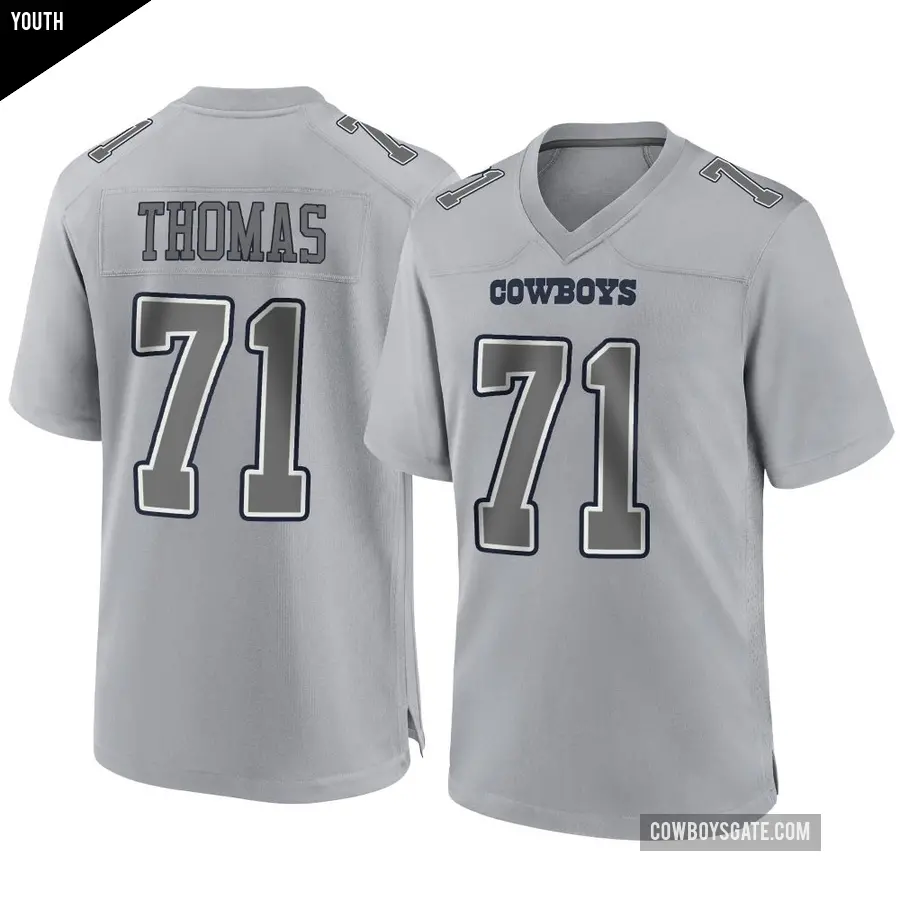 Youth Dallas Cowboys ＃71 Nate Thomas Gray Game Atmosphere Fashion Jersey