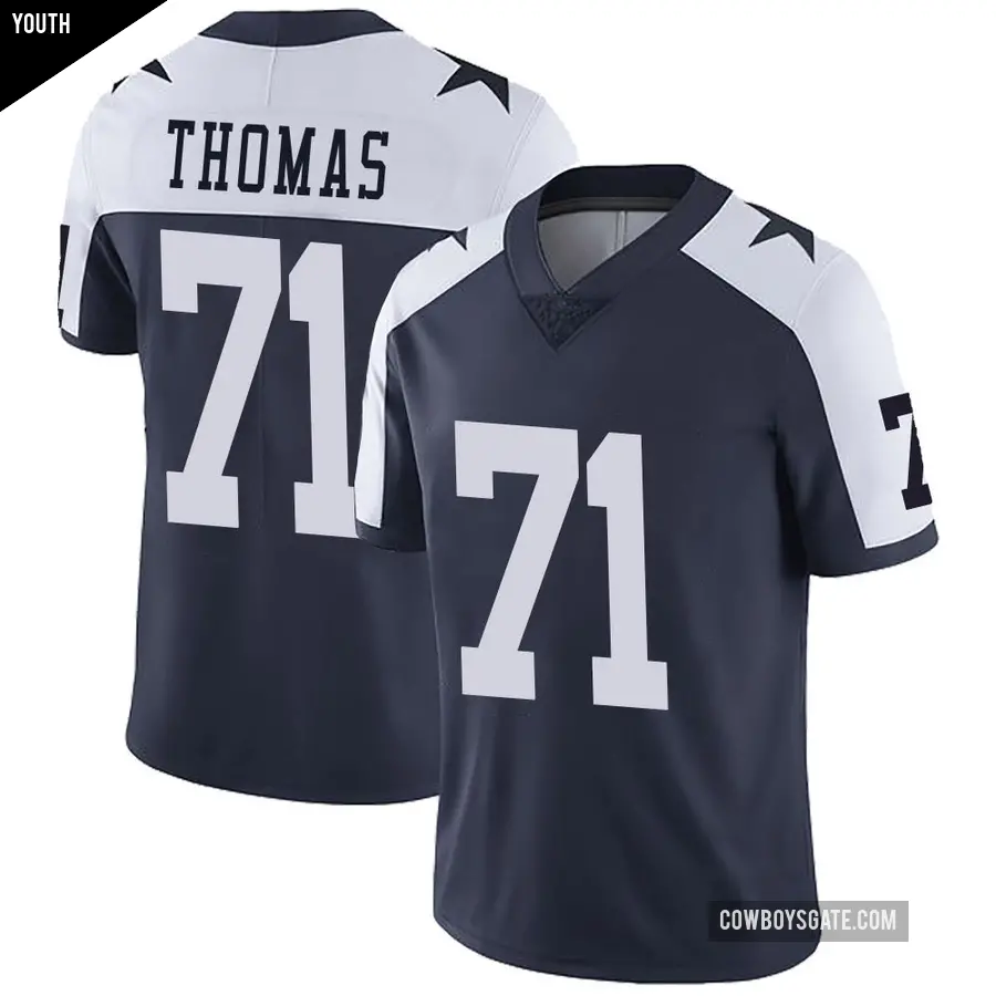 Youth Dallas Cowboys ＃71 Nate Thomas Navy Limited Alternate Vapor Untouchable Jersey
