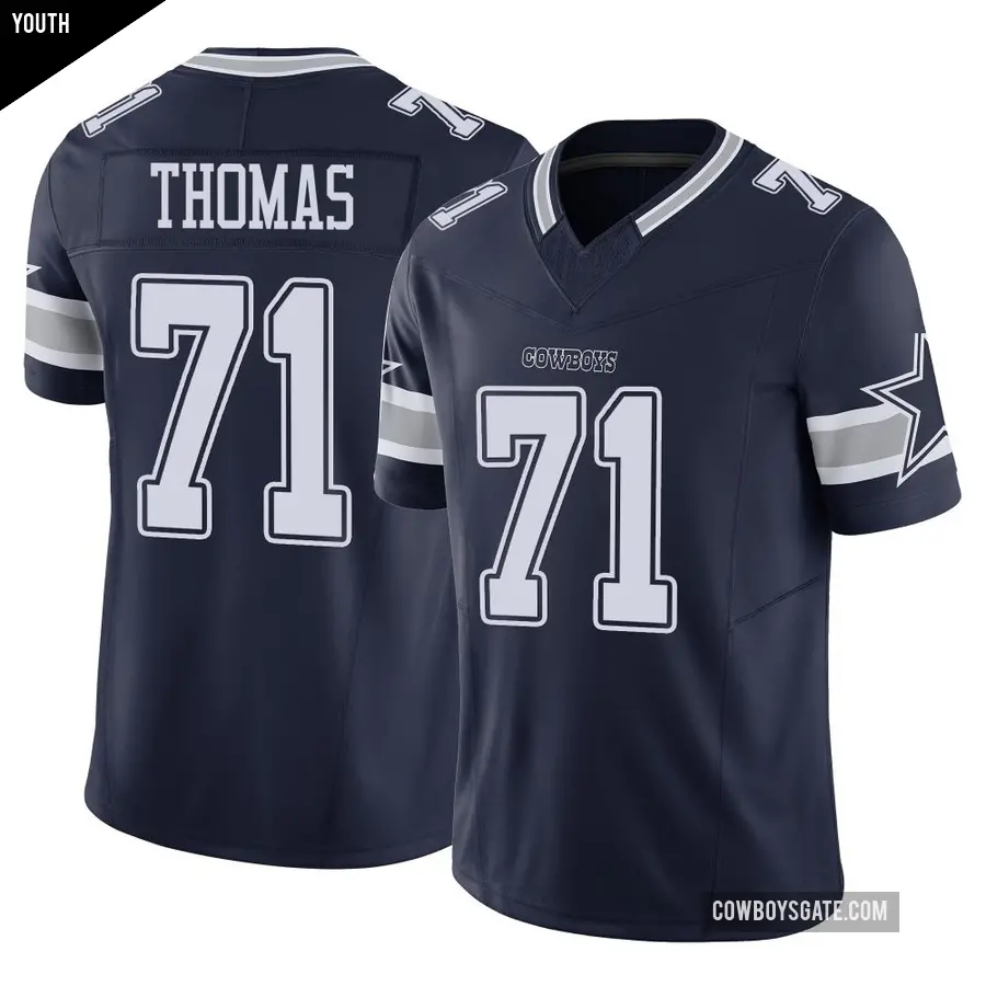 Youth Dallas Cowboys ＃71 Nate Thomas Navy Limited Vapor F.U.S.E. Jersey
