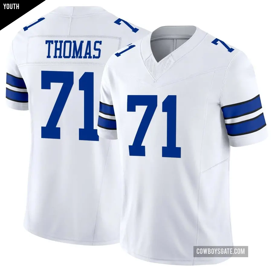 Youth Dallas Cowboys ＃71 Nate Thomas White Limited Vapor F.U.S.E. Jersey
