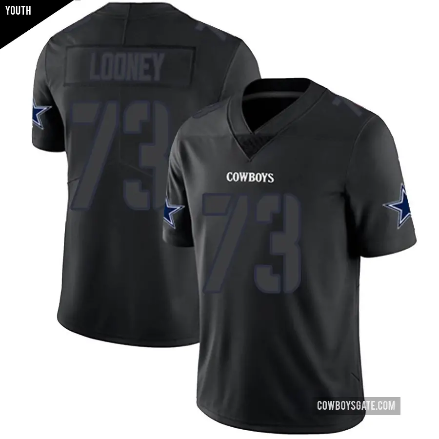 Youth Dallas Cowboys ＃73 Joe Looney Black Impact Limited Jersey