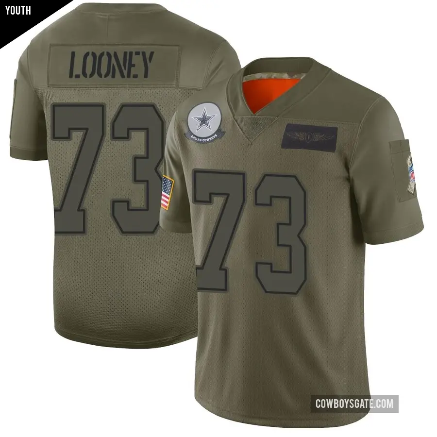 Youth Dallas Cowboys ＃73 Joe Looney Camo Limited 2019 Salute to Service Jersey