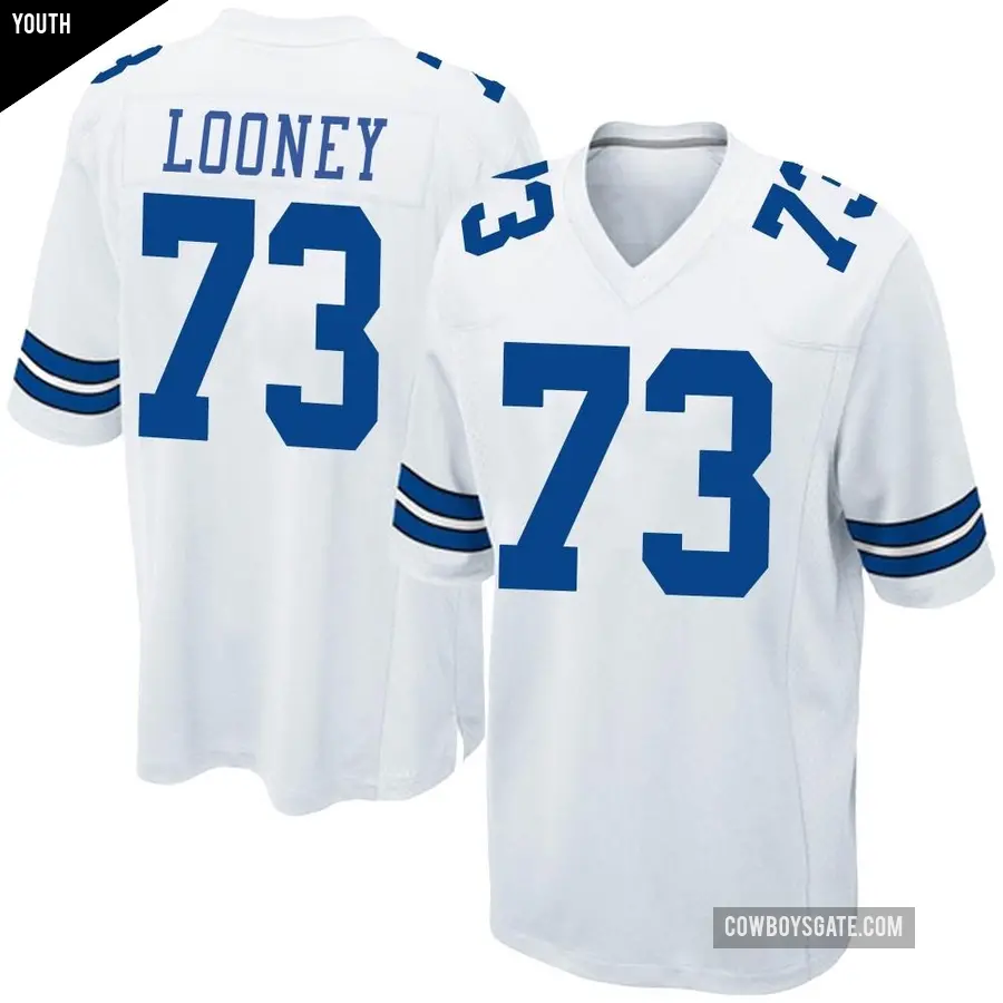 Youth Dallas Cowboys ＃73 Joe Looney White Game Jersey